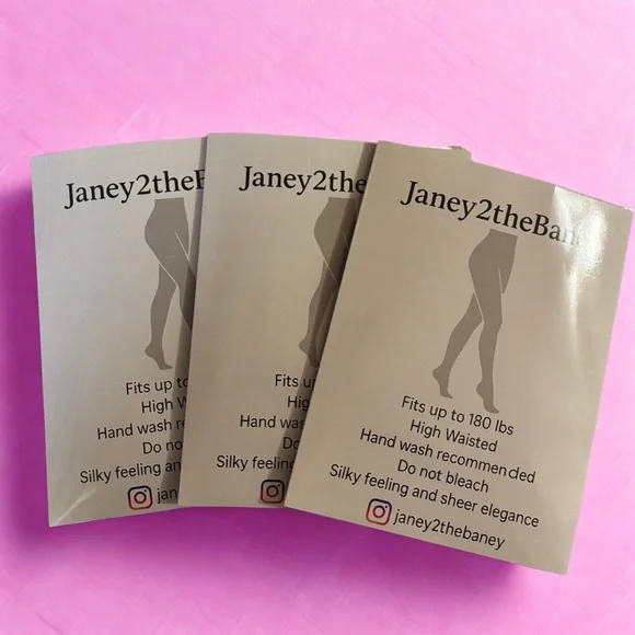 Janey2theBaney SHEER BLACK 10 Denier Pantyhose - Picture 3 of 3